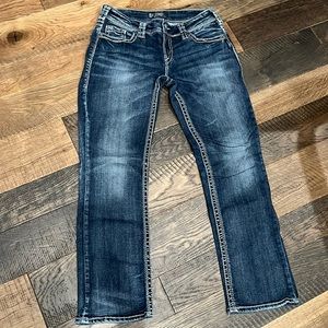 Women’s Silver SUKI STRAIGHT jeans.